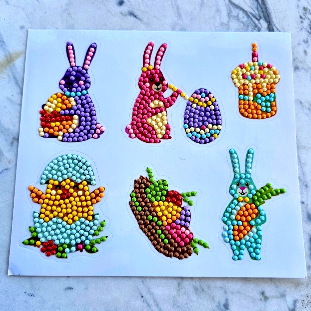 Easter Stickers Basket Stuffer Diamond Painted Stickers